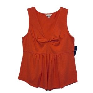 Lucky Brand Sleeveless V-Neck Peplum Top
